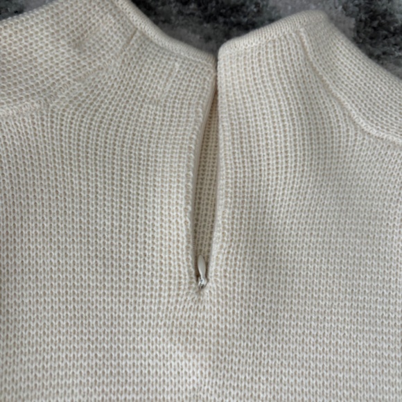 ba&sh Astana Button Sleeve Waffle Weave Cotton Wool Sweater - Picture 11 of 11